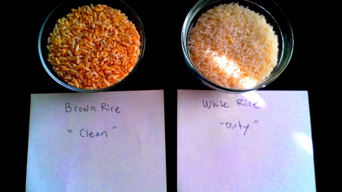 white rice vs dirty